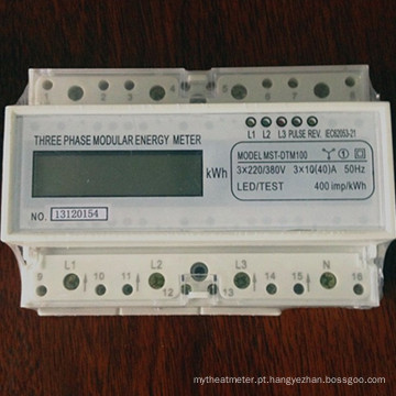 LCD Modbus trifásico medidor inteligente trilho DIN